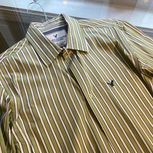 American Eagle men’s x- large button down dress shirt or casual shirt stripe